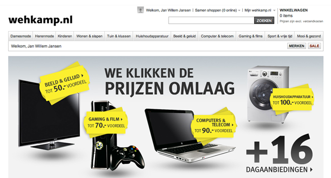 We klikken de prijzen omlaag